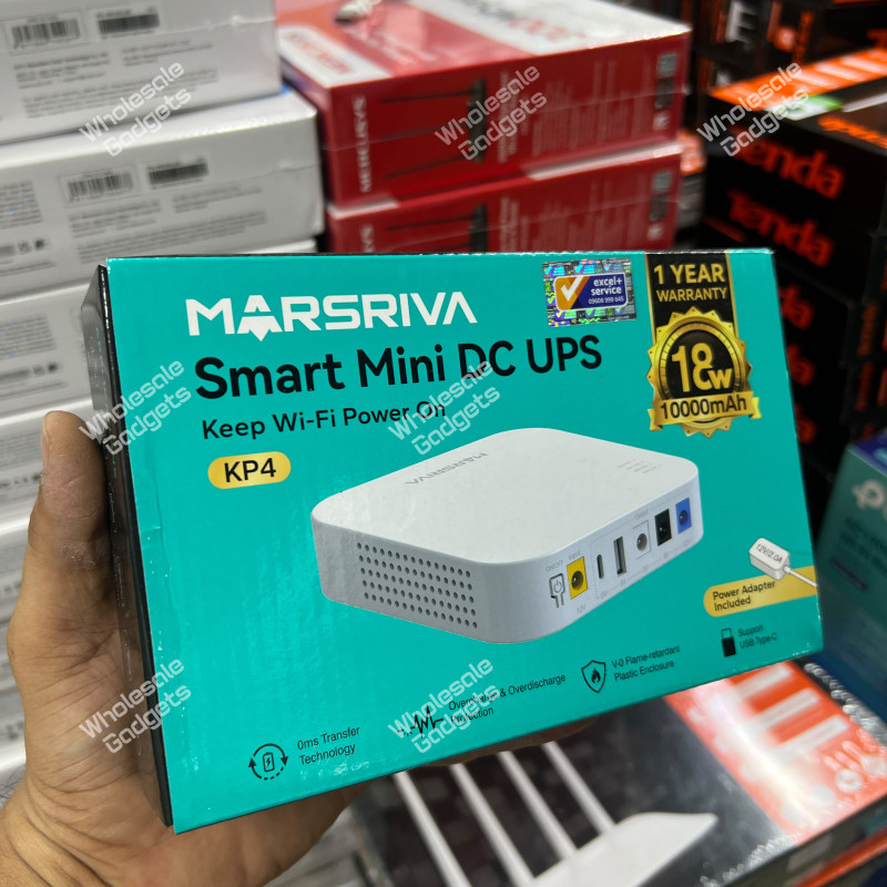 MARSRIVA KP4 10000mAh Smart Mini DC UPS for Router