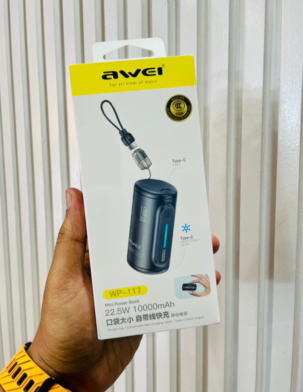 Awei WP-117 10000mAh 22.5W Mini Power Bank
