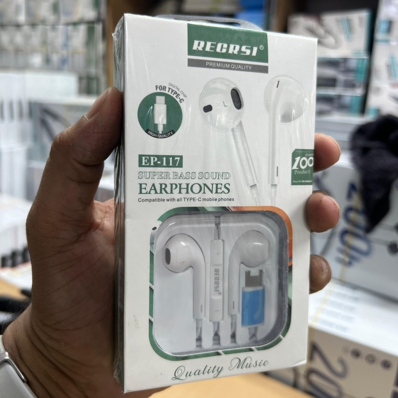 Recrsi Ep117 Type-C Wired In-ear Earphone Type C Audio Jack
