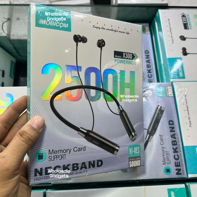 Mobicom X300 Memory Card Support Wireless Neckband