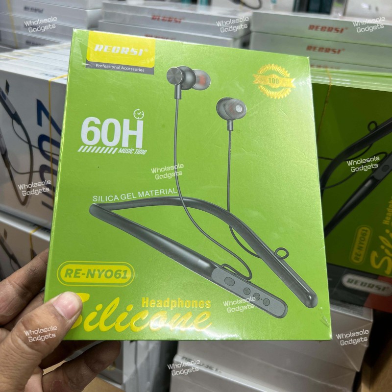 RECRSI RE-NY061 wireless Bluetooth neckband Silica Gel Material