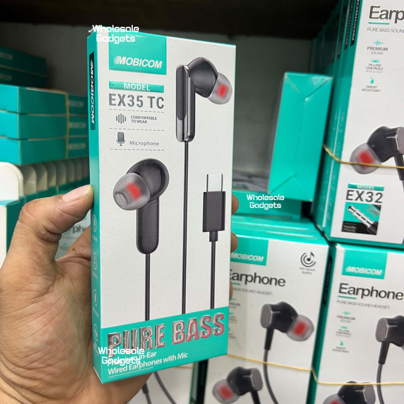 MOBICOM EX35 TC Premium In-Ear Wired Earphones with Microphone & Pure Bass