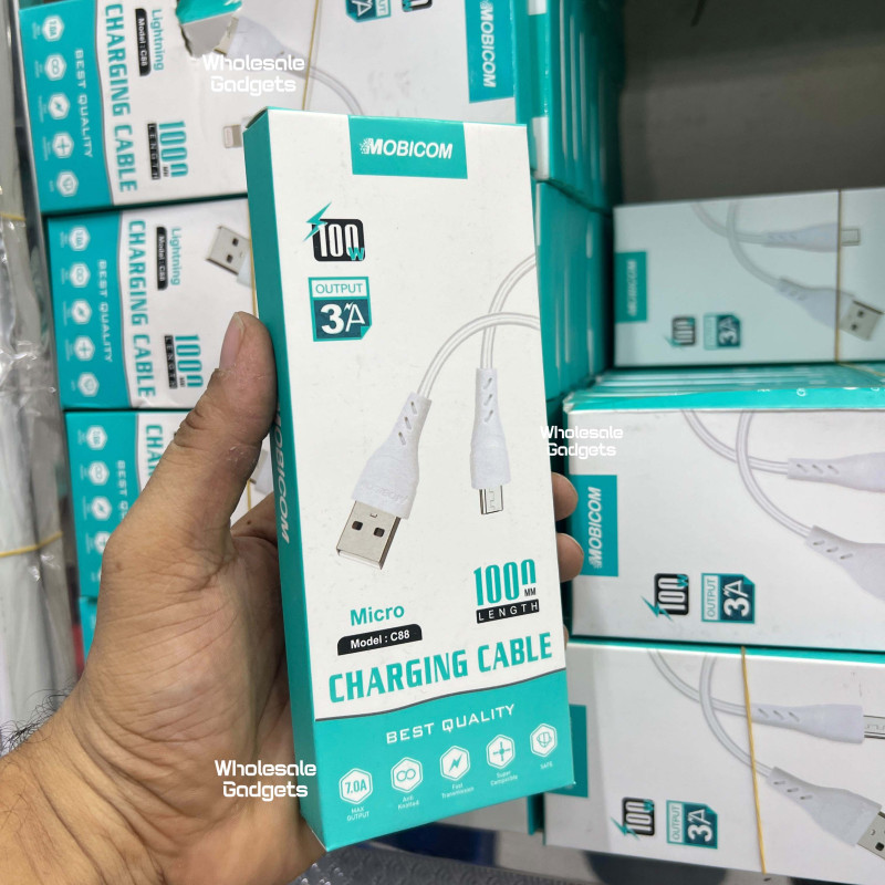 MOBICOM C88 Micro USB 3A Fast Charging Data Cable