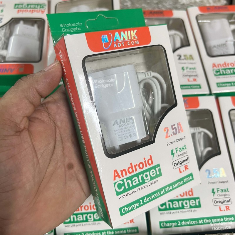 Anik Micro USB Cable Charger With USB Port