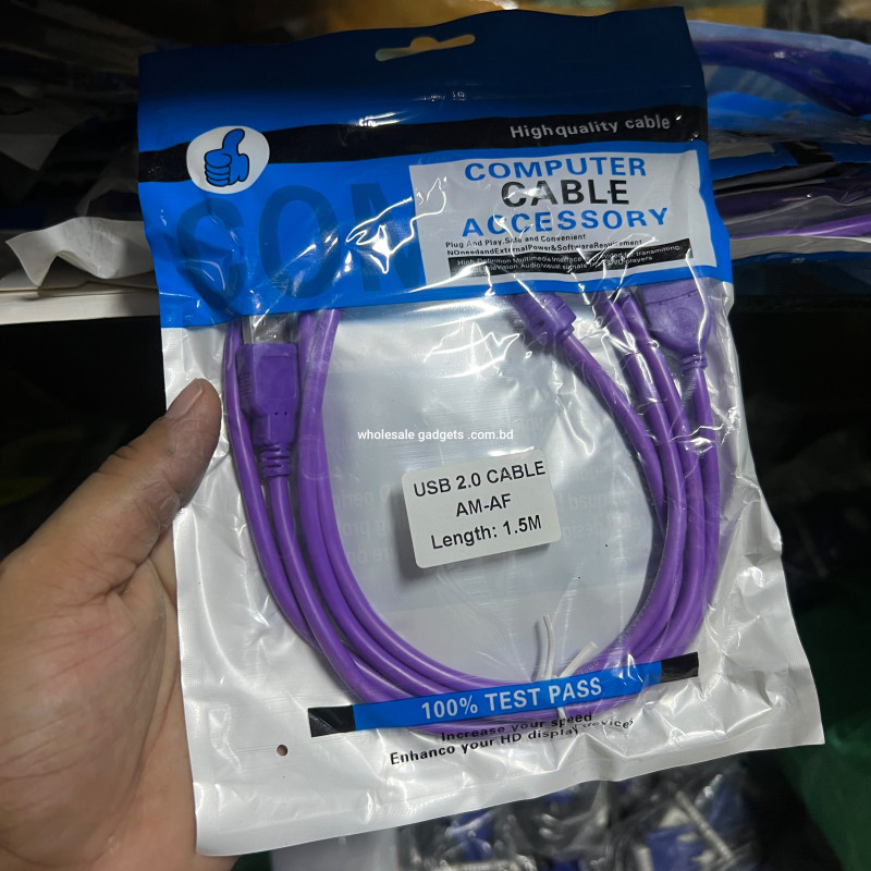 USB 2.0 Extension Extender Cable A Male to Female Cord Adapter 1.5M