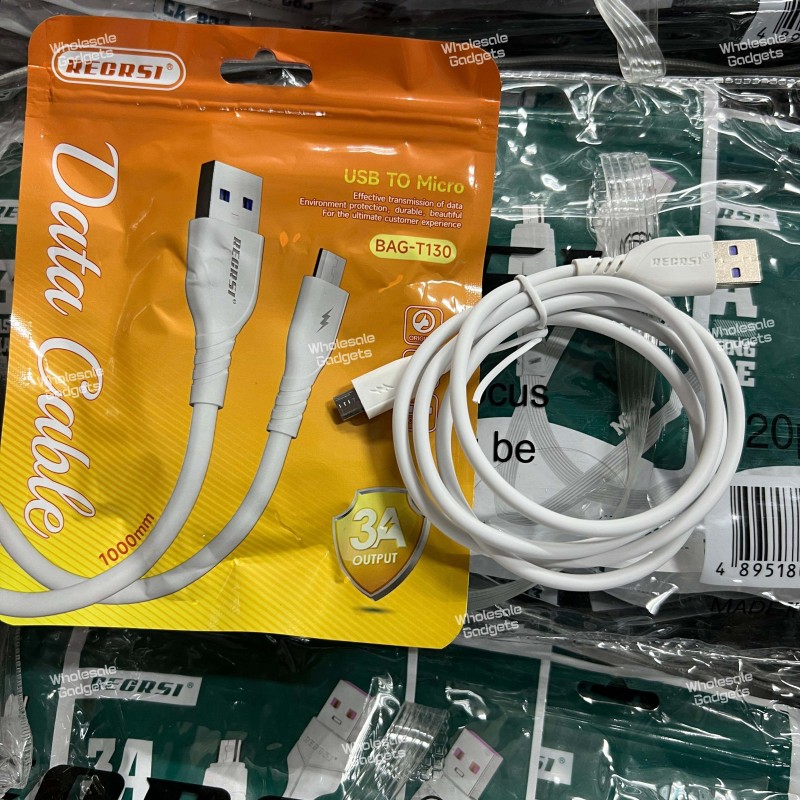 RECRSI  BAG-T130 3A  USB to Micro, Type-C, iphone Data Cable