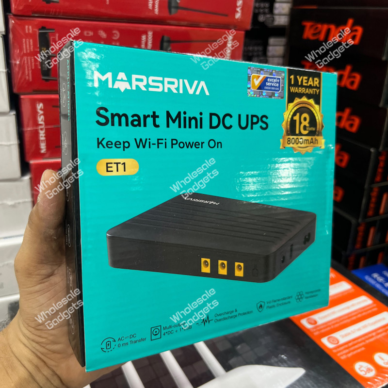 MARSRIVA ET1 8000mAh Smart Mini DC UPS for Router