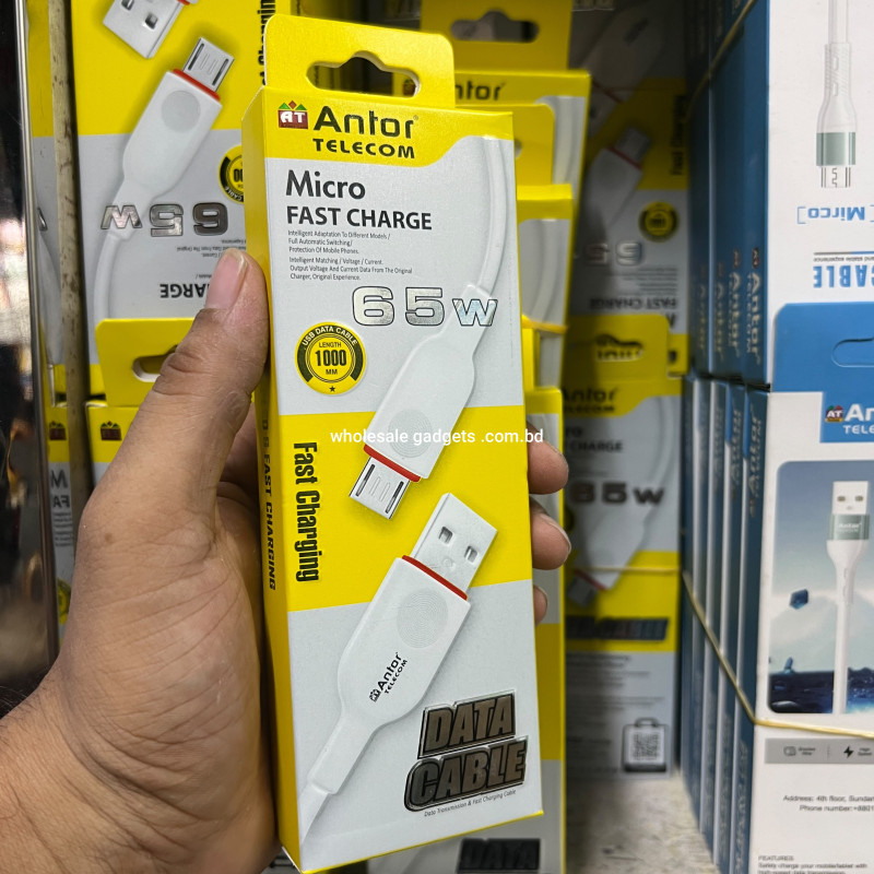 Antor Telecom 65W Fast Charging Data Cable
