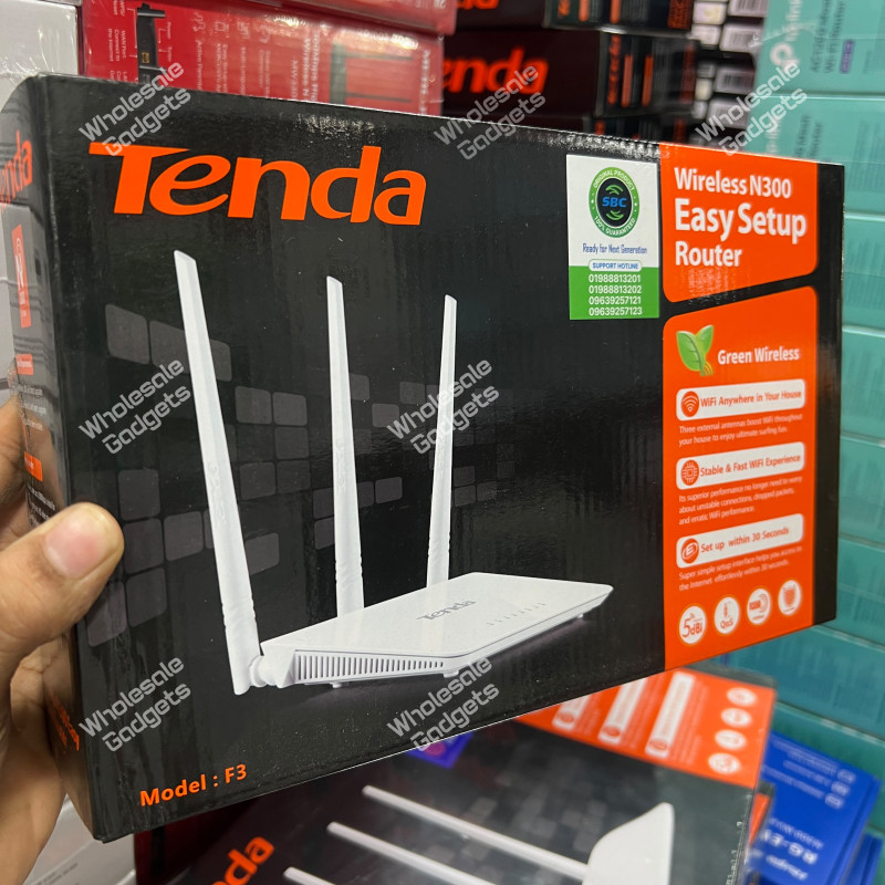 Tenda F3 300 Mbps Ethernet Single-Band Wi-Fi Router