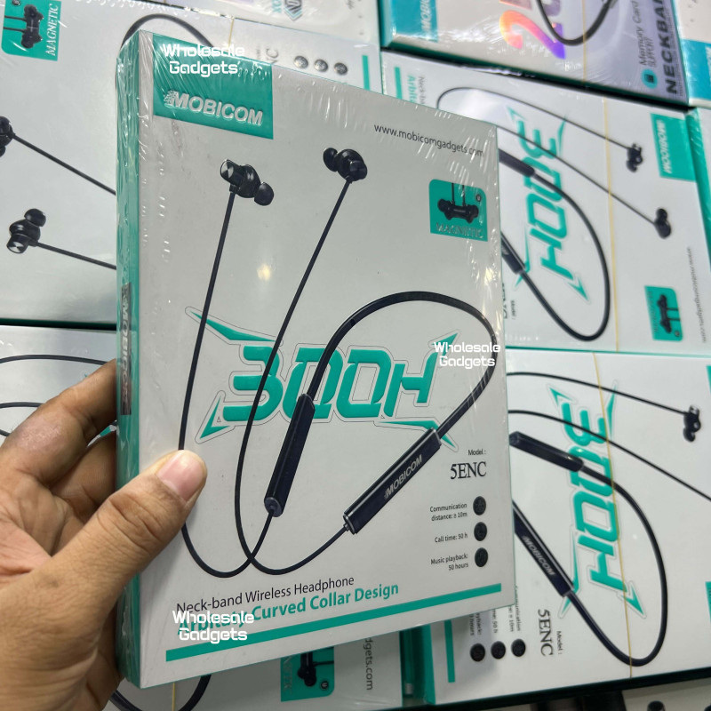 MOBICOM Model 5 ENC Neckband Wireless Headphone.