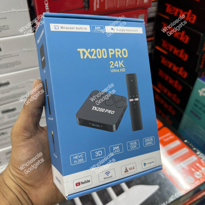 TX200 Pro 40K UHD Android TV Box with 16GB RAM