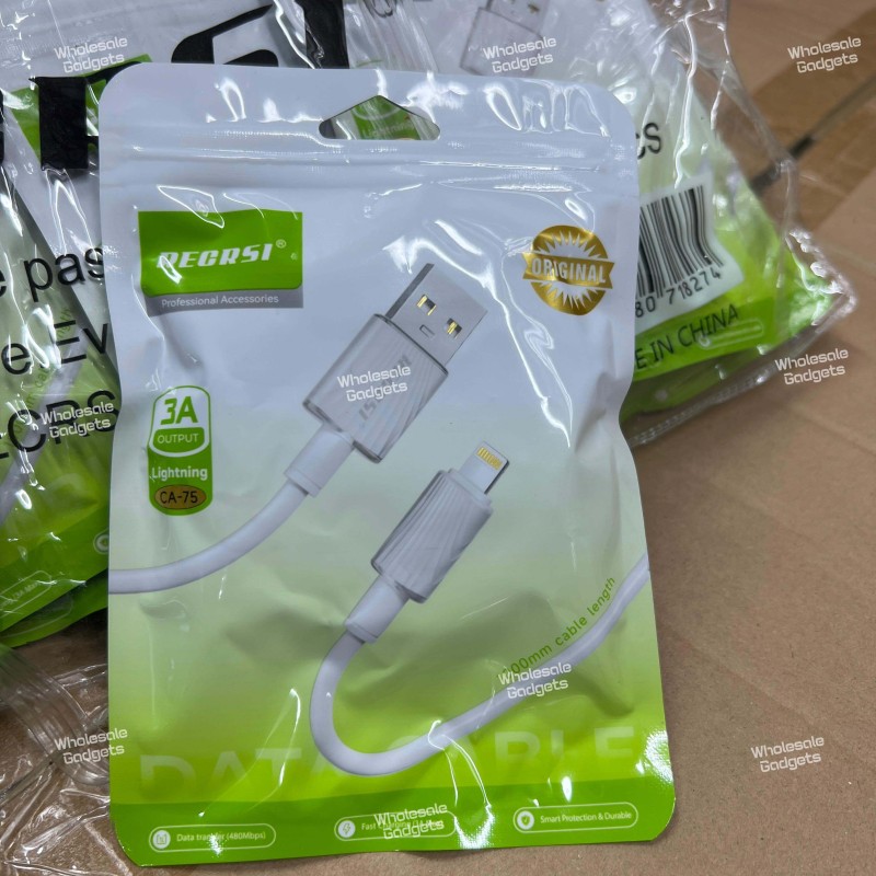Recrsi CA-75 Fast Charging & Data Transfer Cable 1m micro, type-c, iphone.