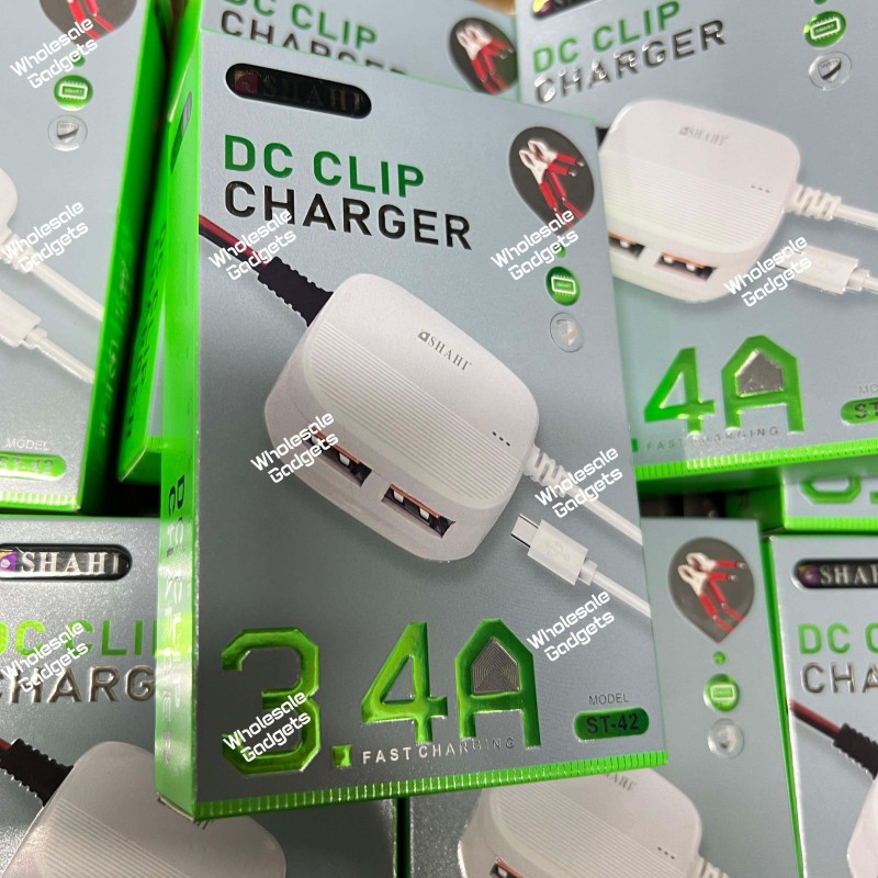 SHAHI ST-42 DC Clip Charger 3.4A Fast Charging Adapter (solar)