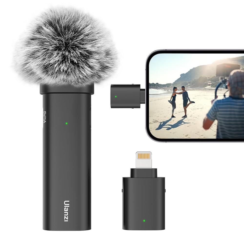 Ulanzi WM-10 Wireless Clip-on Microphone for Smartphone or Tablet