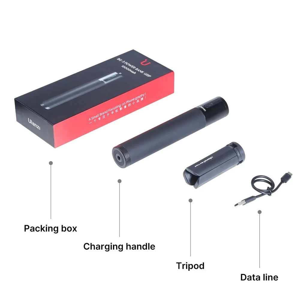 Ulanzi BG-3 10000mAH Capacity Powerbank Grip Mini Tripod Stand
