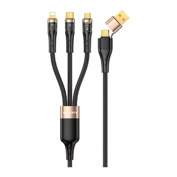 Awei CL-228 2for3 Multifunctional Fast Changing Data Cable 100W Max Output