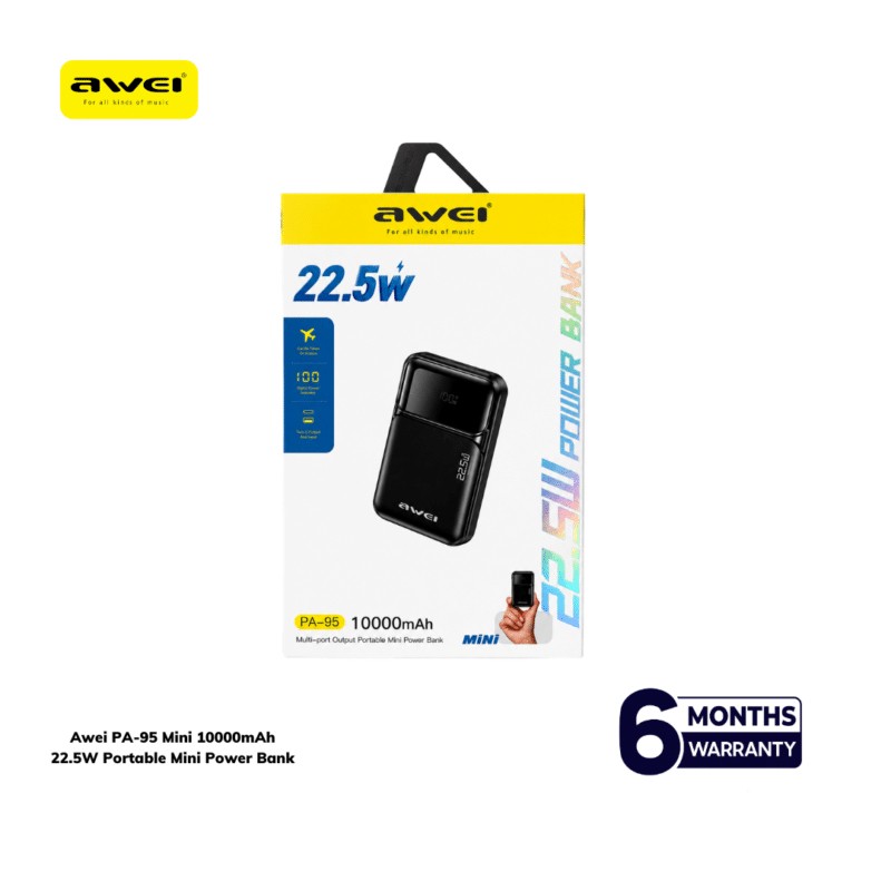Awei PA-95 Mini 10000mAh 22.5W Fast Charging Power Bank