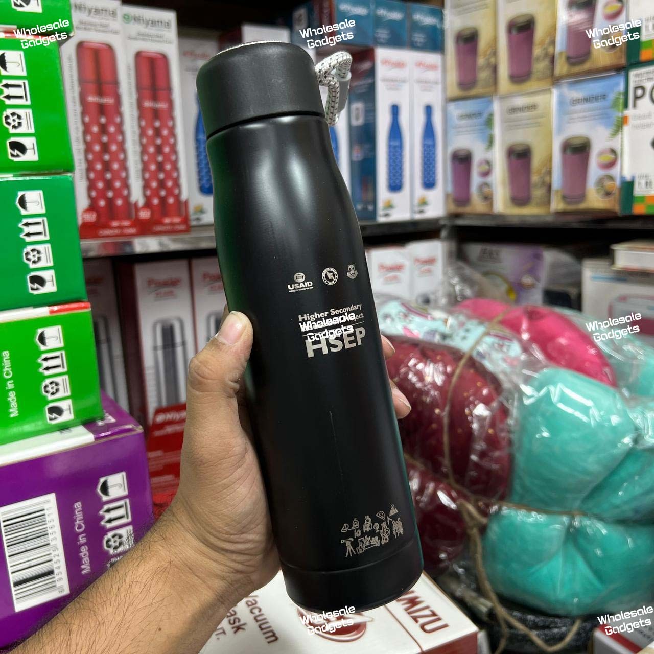 ProX Stainless Steel Water Bottle with Carry Rope WB-2289 500ml Hot & Cold Water Bottle