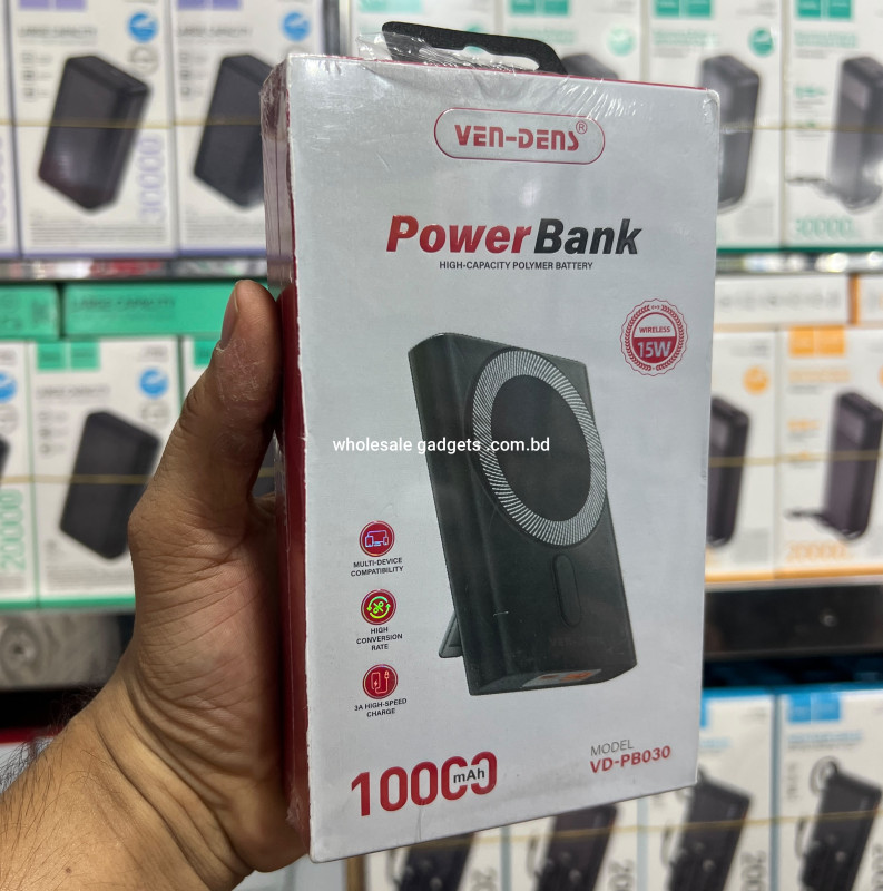VEN-DENS VD-PB030 10000mAh Wireless Power Bank with MagSafe & 15W Fast Charging