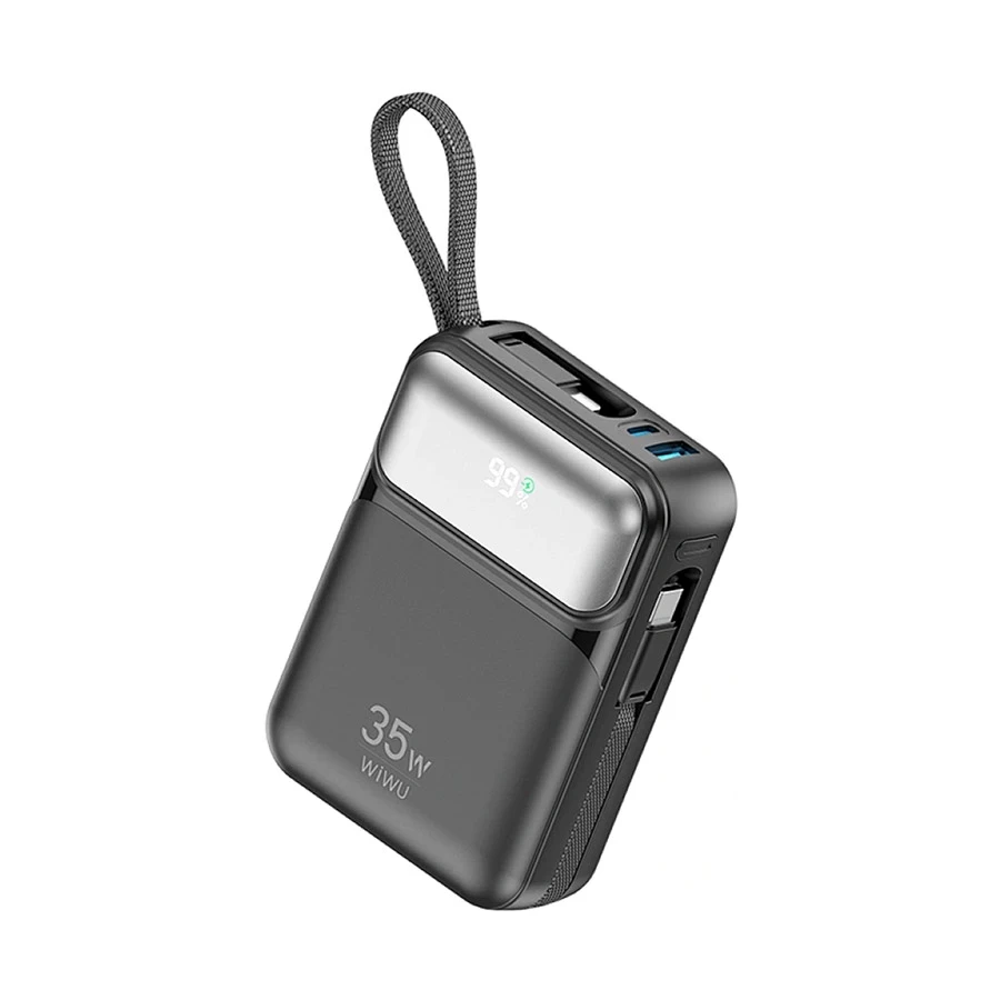 WiWU Galaxy Series Wi-P036 35W 20000mAh Power Bank with Built-in Lightning and USB-C Cable