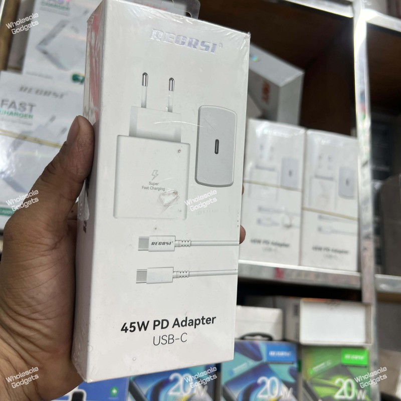 RECRSI ORG-45W PD 2PIN travel adapter, super fast charger