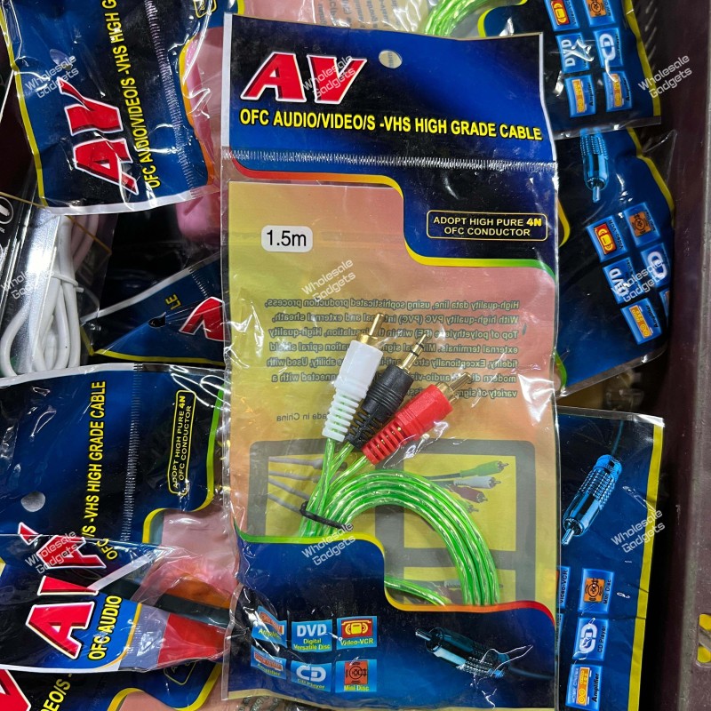 AV Cable 1/2 RCA Splitter – High-Quality Audio & Video Connection