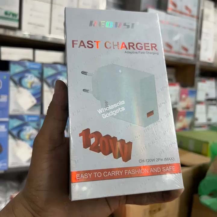 Recrsi 120W Superfast Charger Adapter with 7A USB Type C Cable