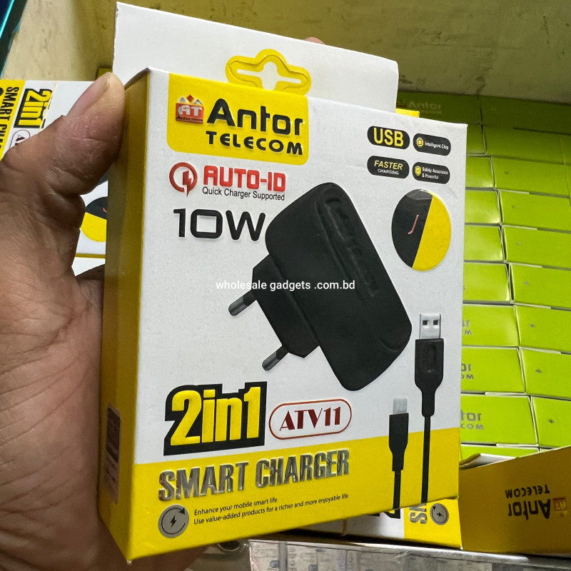 Antor Telecom ATV11 10W 2-in-1 Smart Charger
