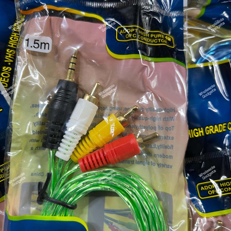 AV Cable 1/3 RCA Splitter – High-Quality Audio & Video Connection