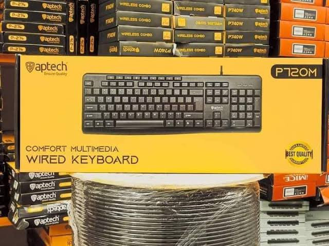 Aptech P720M Comfort Multimedia Wired Keyboard