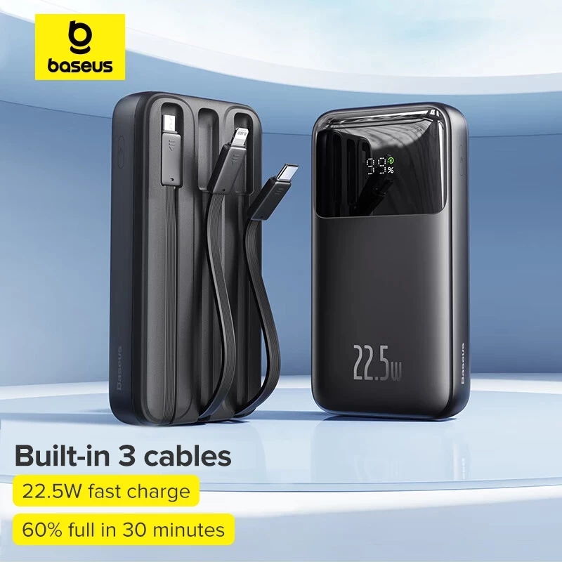 Baseus Comet Series Triple Cable 22.5w 20000mah Powerbank