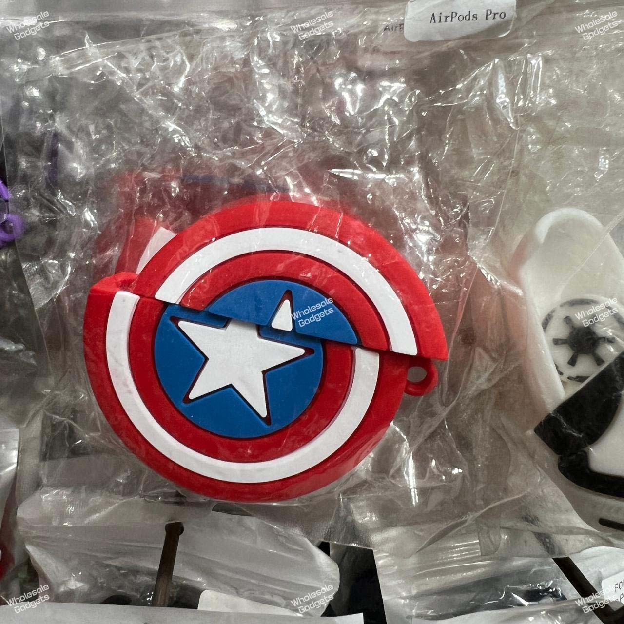 Soft Silicone Captain America-themed protective case AirPods Pro 2nd Gen