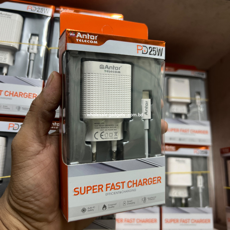 Antor Telecom N52 PD25W Super Fast Charger with Type-C Data Cable