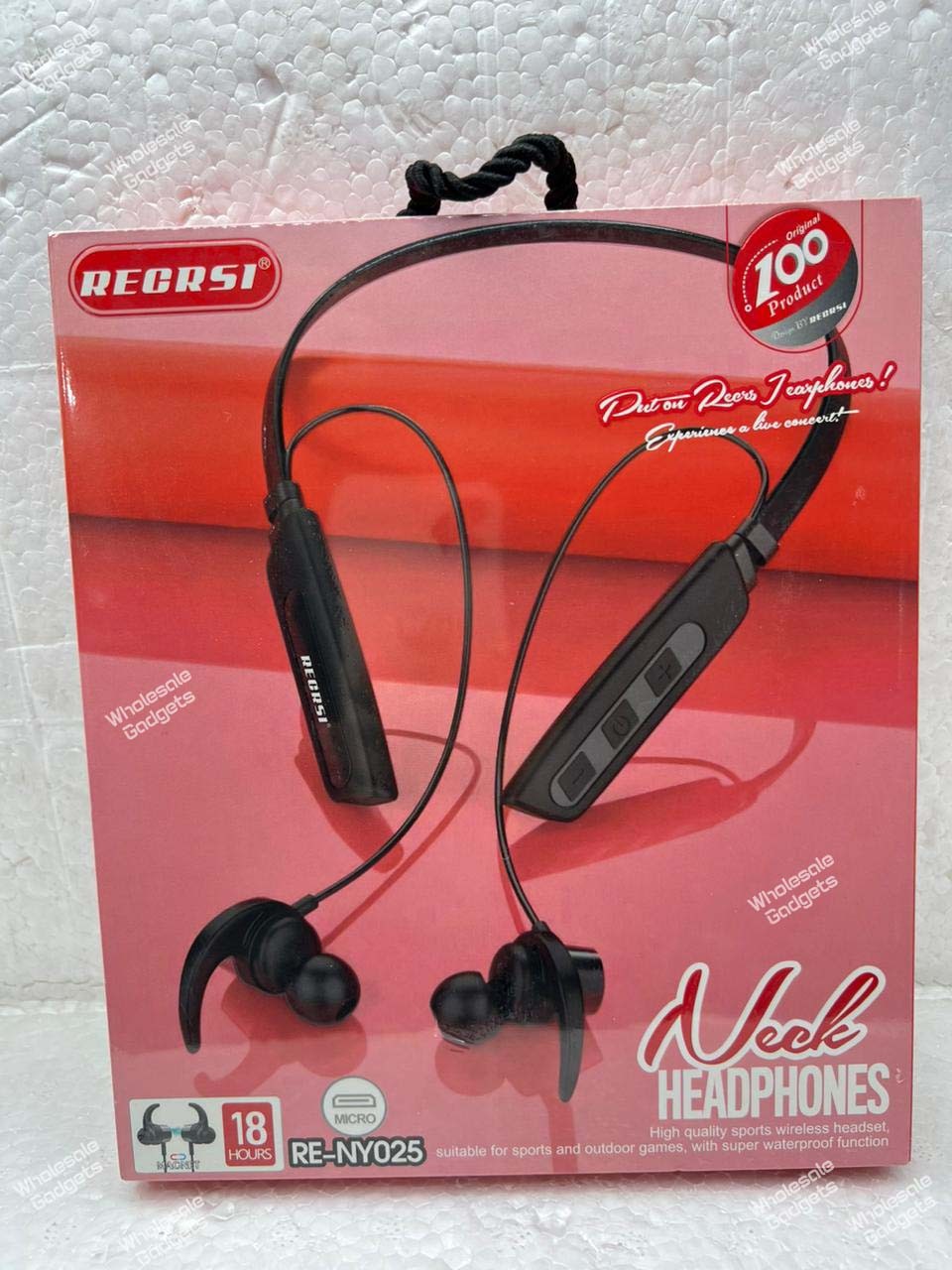 Recrsi RE-NY025 wireless Neckband Bluetooth Earphone