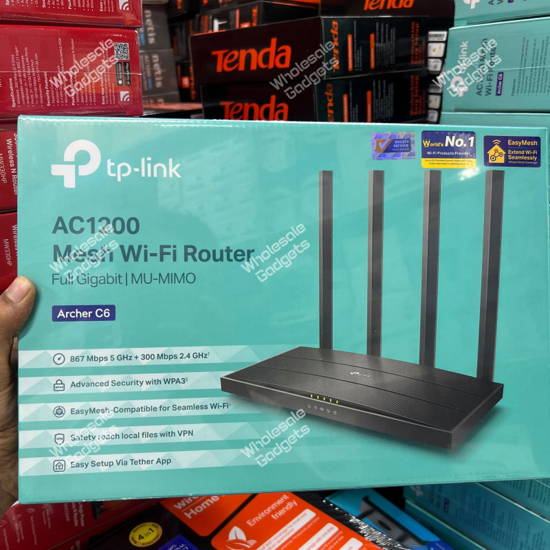 TP-Link Archer C6 AC1200 Dual-Band Gigabit Wi-Fi Router