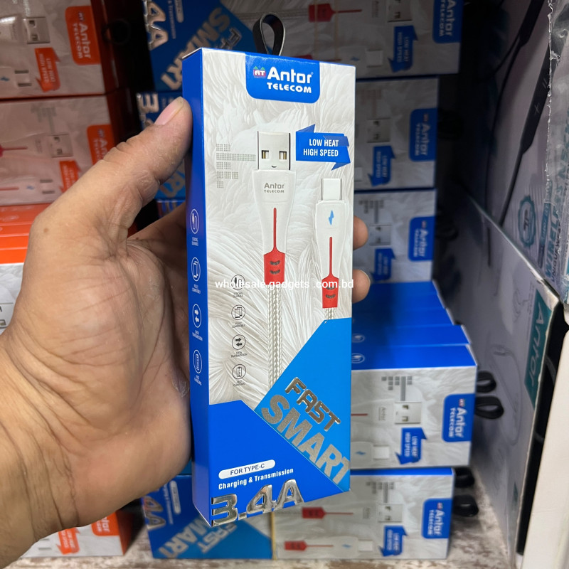 Antor Telecom Data Cable 3.4A Fast Charging & Data Transmission