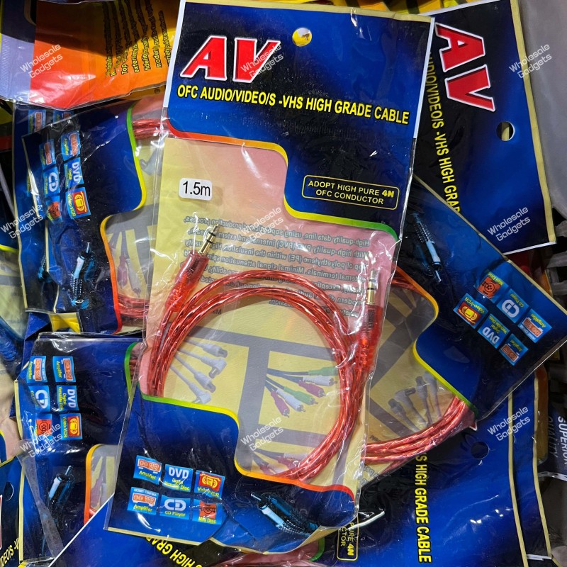 AV Cable 1/1 RCA Splitter – High-Quality Audio & Video Connection