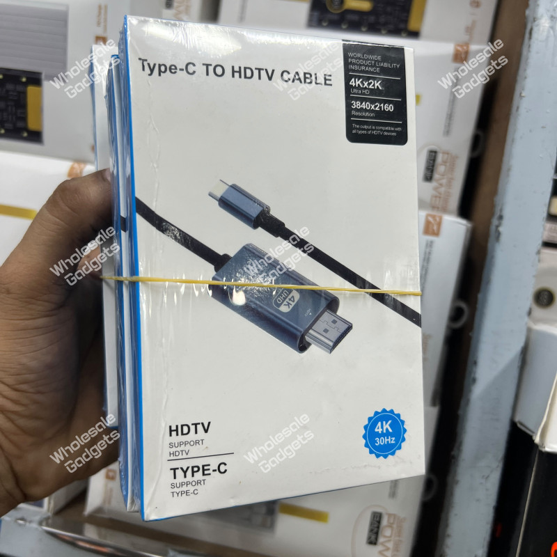 Type-C to HDTV Cable 4K 2K 3840×2160 USB-C to HDMI Cable