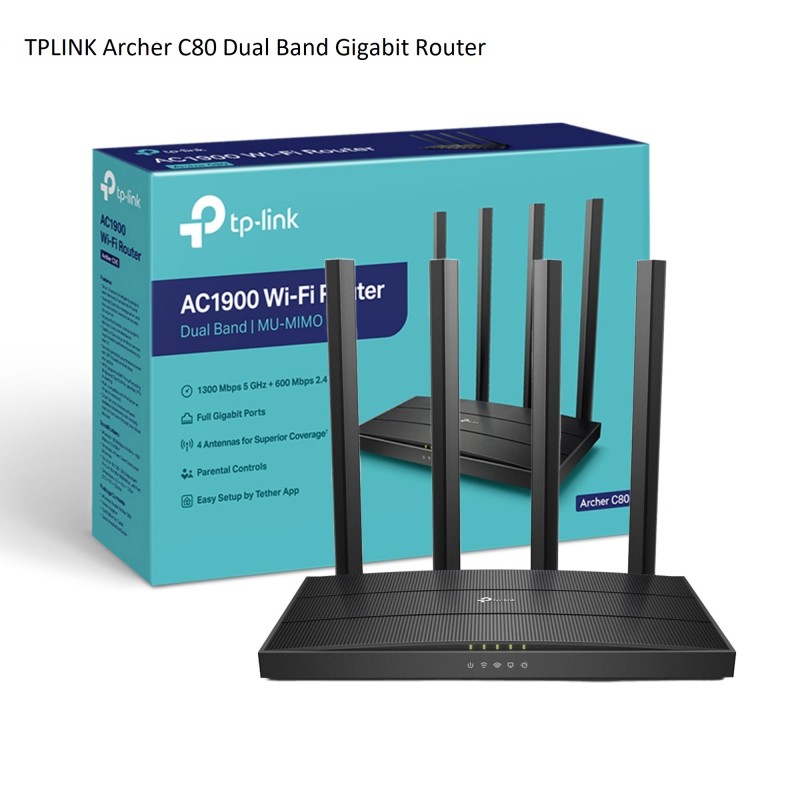 TP-Link Archer C80 AC1900 Dual-Band Gigabit WiFi Router