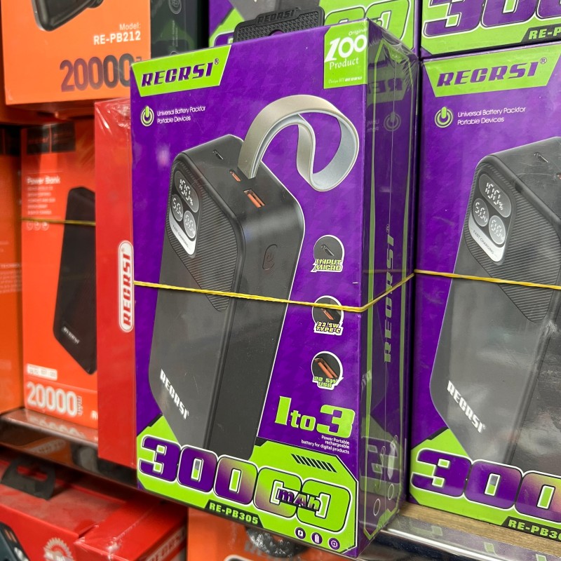 RECRSI RE-PB305 30000mAh Power Bank with 22.5W Fast