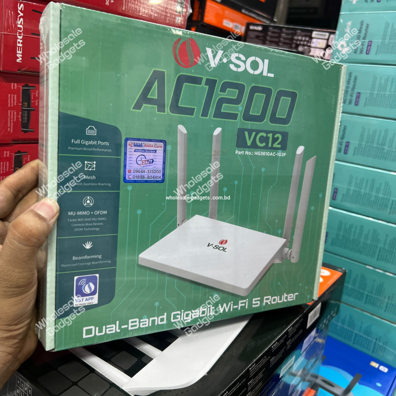 VSOL AC1200 VC12 Dual Band Gigabit WiFi Router
