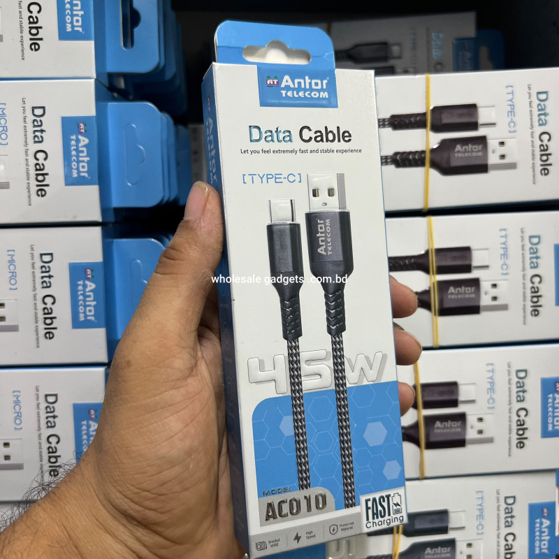 Antor Telecom ACO 10 45W Type-C Fast Charging Cable