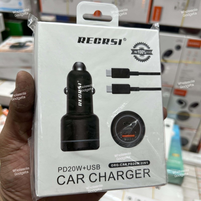 RECRSI ORG-CAR PD20W 2IN1 Car Charger