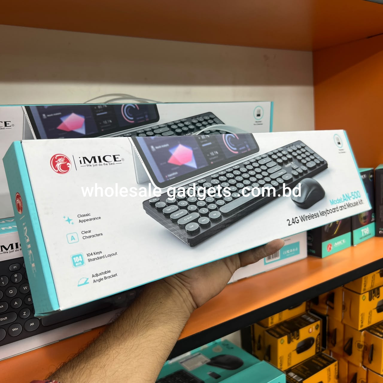 IMICE AN-500 Wireless Keyboard and Mouse Combo