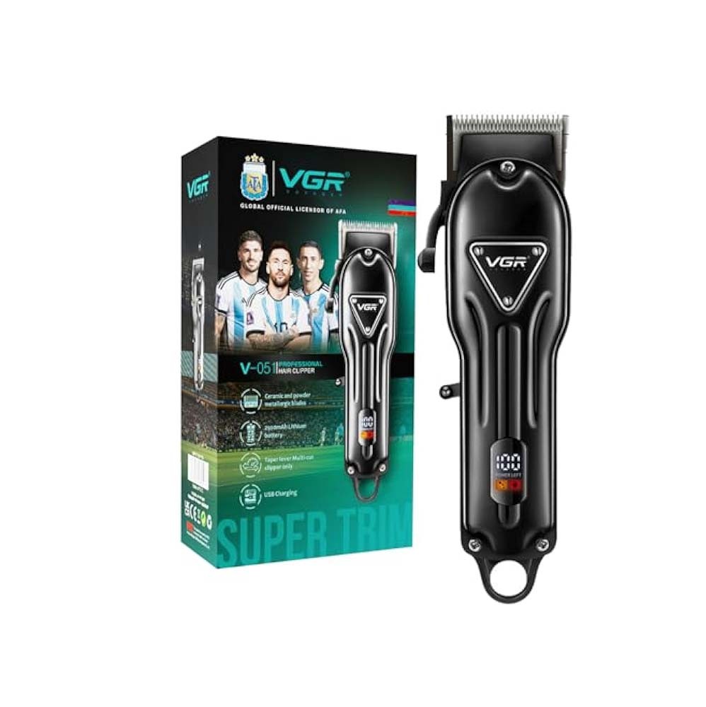 VGR V-051 Cord And Cordless Hair Clipper Salon Series With Taper Lever Adjustment For Men