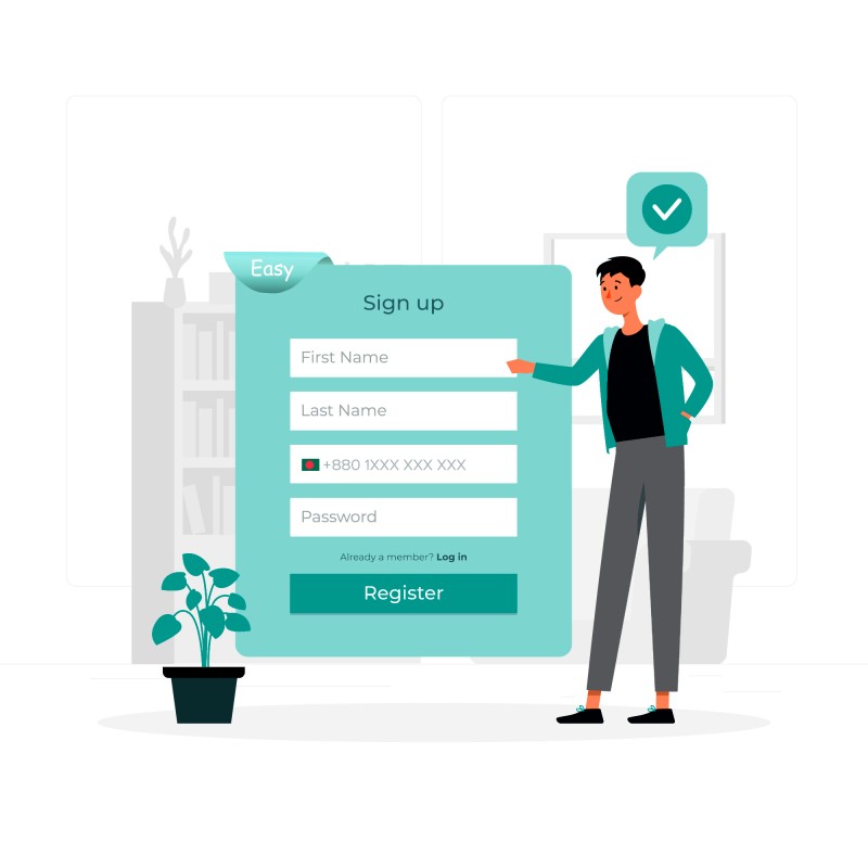 Customer Register Page Image